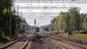 Rail Baltica -ratatyömaa.